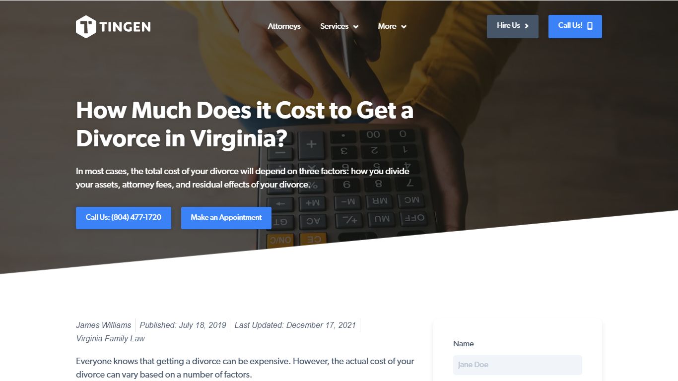 How Much Does it Cost to Get a Divorce in Virginia?