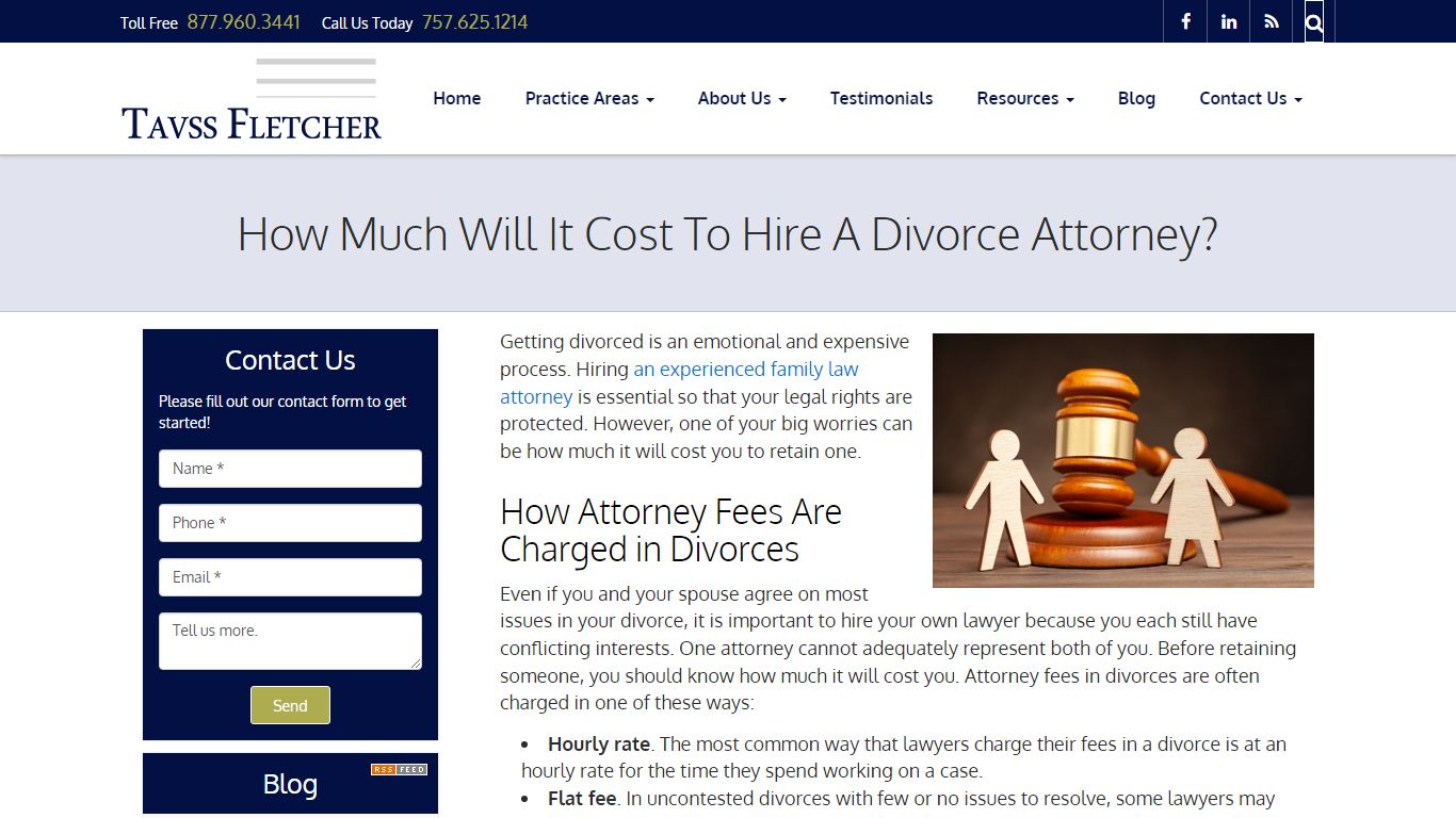 Attorney Fees in Divorces in Virginia | Tavss Fletcher